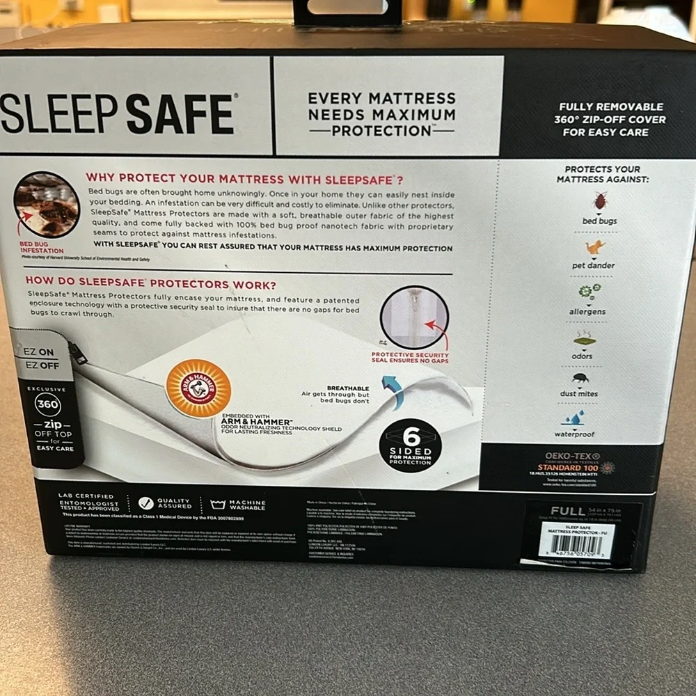Sleep safe ULTRA mattress cover. Never taken out of box. Bought wrong size.